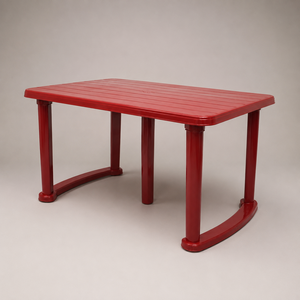 Modern Durable Plastic Foldable <b>Dining</b> <b>Table</b> Metal Legs Waterproof <b>Dining</b> Room Furniture 6-Seater Apartment Warehouse Hotel - Product Image 4