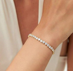 Pulsera con Dije de Moissanita en Forma de Corazón, Plata de Ley, Chapado en Oro Rosa, Joyería Fina Elegante Certificada por Terceros, de Lujo para Mujer - Product Image 3