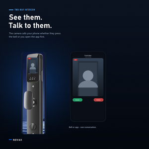 ระบบล็อคประตูอัจฉริยะ SL-DL006-3D พร้อมระบบจดจำใบหน้า วิดีโออินเตอร์คอม NFC ลายนิ้วมือ WiFi รหัสผ่าน และระบบตรวจสอบความปลอดภัย - Product Image 3