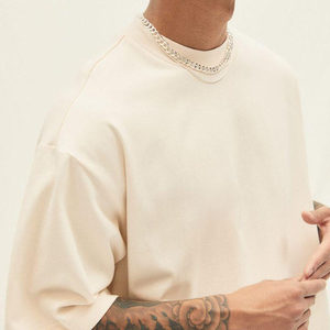 เสื้อยืดคอกลมแขนสั้นทรงปกติสำหรับผู้ชาย ผ้าคอตตอนถัก 100% หนัก 280 กรัม แบบ OEM ไม่มีลาย ระบายอากาศได้ดี เป็นมิตรกับสิ่งแวดล้อม - Product Image 3
