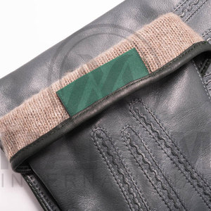 Gants d'hiver en cuir véritable fantaisie pour la conduite, compatibles écran tactile, en cuir de vachette et peau de mouton, unisexe, pour l'extérieur et les fêtes - Product Image 3