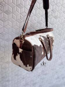 Nouveauté : Sac de voyage en cuir de vachette à poils, sac de voyage multi-usages, sac de voyage fait main en cuir de vachette à poils, sac unisexe - Product Image 2