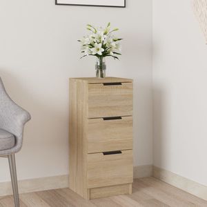 Buffet en bois d'ingénierie chêne Sonoma, meuble de rangement moderne carré pour salon - Product Image 1