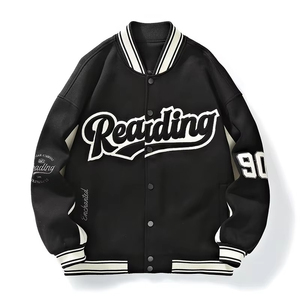 <b>Men's</b> Classic Letterman Varsity <b>Jacket</b> Winter Front Premium Fabric Waterproof Breathable Eco-Friendly Button Closure Casual - Product Image 3