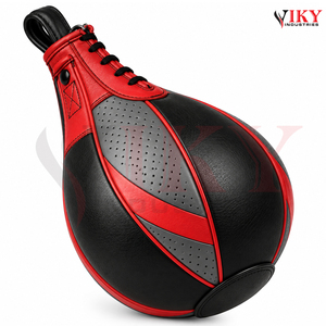 Qualité supérieure avec coutures renforcées, balles de boxe de vitesse robustes rouges et noires pour l'entraînement, prix de gros - Product Image 3