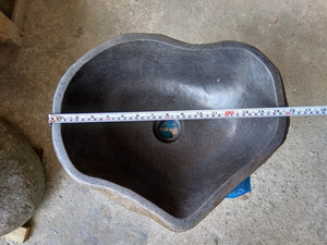 Lavabo de Piedra Natural de Lujo, Forma Redonda, 40 cm, Ecológico, Construcción Contemporánea y Duradera - Product Image 3