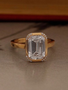 Bague de luxe authentique en or blanc plaqué rhodium avec diamant LGD blanc de 2,00+0,08 carats, diamant de laboratoire, pour usage quotidien, idéale pour un anniversaire - Product Image 2