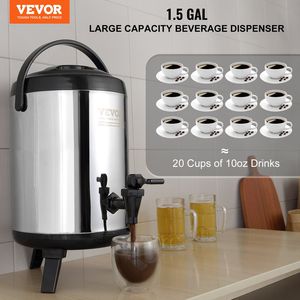 Dispenser per Bevande Isolato in Acciaio Inox da 6 Litri (1,5 Galloni) con Rubinetto e Maniglia per Bevande Calde/Fredde - Product Image 2