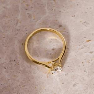 Anillo de Compromiso de Plata de Ley con Certificado GRA, Joyería Nupcial, Boutique Elegante, Zirconia Cúbica de 0.5ct D VVS1, para Fiesta de Aniversario - Product Image 3