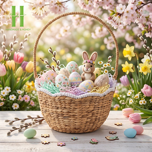 Best Choice for Kid Rattan Weaved <b>Toy</b> <b>Basket</b> for Easter Halloween Christmas Wedding From Vietnam Factory HNH Craft - Product Image 2