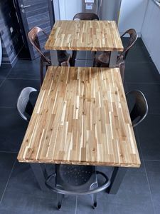 Panneau en bois de caoutchouc à joint en doigt de tige pour usine vietnamienne, certifié bois massif, pour mobilier haut de gamme, plan de travail intérieur écologique - Product Image 5