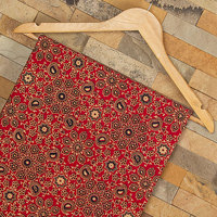 Tela de algodón étnica Kalamkari Hand Block Print para tapicería, manualidades y muebles para el hogar