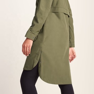 Manteau de pluie imperméable long à capuche pour femme avec chapeau, manches longues, rembourrage en polyester, veste coupe-vent d'hiver - Product Image 5