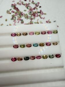 Lot de 5x3mm de tourmaline naturelle multicolore taille ovale 48 carats avec jeu de couleurs, provenance Mines Africaines, pour la fabrication de bijoux Zehra Gems Jewellery - Product Image 2