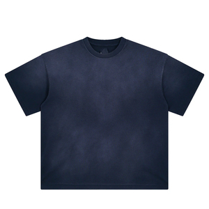 เสื้อยืดดีไซน์เนอร์ยูนิเซ็กซ์ 250 แกรม สไตล์วินเทจ ทำสีซีดแบบดิสเทรส  รับสกรีนโลโก้ เสื้อยืดผู้ชายเนื้อหนาสองชั้น ทรงโอเวอร์ไซส์ ล้างสีแบบ Stone Acid Wash - Product Image 6