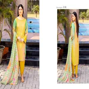 Charizma Brand Luxury Heavy Embroidery Work Salwar Kameez High Quality <b>Wedding</b> Wear for Indian & Pakistani Lawn Fabric - Product Image 6