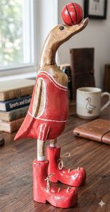 <b>BASKET</b> BALL PLAYER DUCK BAMBOO HANDICRAFT - Product Image 6