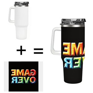 Gobelet isotherme en acier inoxydable 40 oz, design personnalisé « Game Over », mug de voyage - Product Image 1
