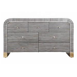 Cajón con Incrustaciones de Hueso de ILAHI, Diseño Moderno con Detalles de Ágata, Mueble Portátil para el Hogar - Product Image 3