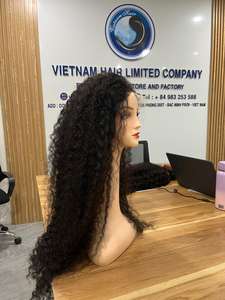 Perruque sans colle 32 pouces, cheveux bouclés birmans très épais, cheveux humains bruts alignés dans le sens des cuticules, provenant du Vietnam - Product Image 3