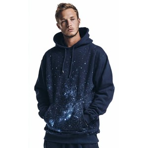 Sweat-shirt à capuche surdimensionné marron personnalisé pour homme avec poche avant et imprimé abstrait, vêtement décontracté d'automne, 100% coton French Terry - Product Image 5