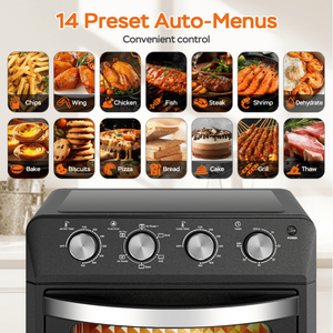 Forno da Banco 6-in-1 da 27,5QT 1600W con 4 Menu Preimpostati per Friggere ad Aria, Cuocere Pizza, Grigliare, Tostare, Mantenere Caldo, Cuocere il Pane, Disidratare, Scongelare - Product Image 4