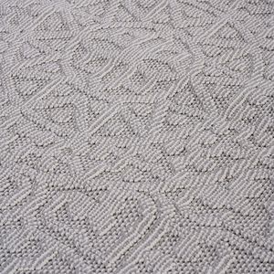 Alfombra de Interior/Exterior LOOM and LUXE 8X10 con Diseño de Medallón, Colección Blanco/Marfil - Product Image 4