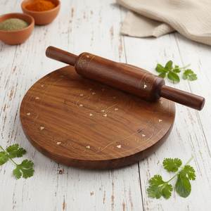 Rodillo de madera moderno y tabla para amasar, para la preparación de masa en la cocina, juego de herramientas para chapati - Product Image 2