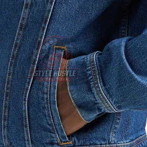 Veste en jean pour homme à col rabattu, couleur et taille personnalisées, grande taille, respirante, légère, pour l'hiver, à usage extérieur - Product Image 5