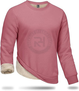 Sweat-shirt polaire à col rond en coton épais OEM pour l'hiver - Doux, surdimensionné, streetwear de haute qualité, idéal pour le jogging - Product Image 1