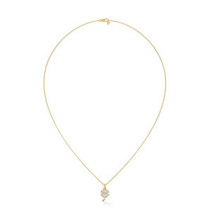 จี้รูปหัวใจใบโคลเวอร์ประดับเพชร - Product Image 3