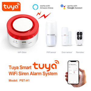 Système d'alarme de sécurité domestique Tuya WiFi 433 MHz 120 dB avec batterie de secours, compatible Alexa et Google, pour entrepôt PST-H1 - Product Image 2