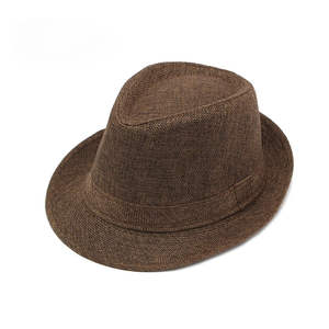 Chapeau Fedora en Lin d'Été Décontracté pour l'Extérieur, Protection Solaire, Fête à la Plage, Tendance, Léger, Respirant, Unisexe - Product Image 5