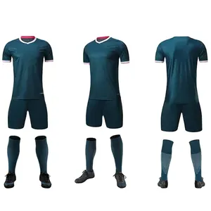 Yeni 2023 fabrika özel erkek futbol kıyafetleri jersey hızlı kuru futbol forması futbol kıyafetleri spor kısa kollu futbol forması için