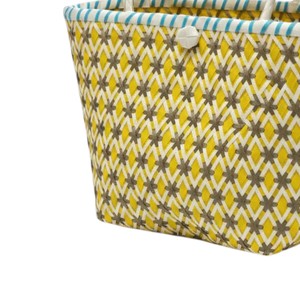 Customized Yellow And <b>Grey</b> Woven Plastic Shoulder Handbag And Handmade <b>Bag</b> Trendy Daily Shopping <b>Tote</b> <b>Bag</b> - Product Image 4