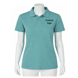 Polo para Mujer, Color Sólido, 100% Algodón Jersey, Tejido de Punto, Manga Corta, Transpirable, con Botones, Corte Regular, Impresión de Logotipo Personalizado en la Parte Delantera - Product Image 5