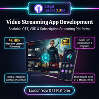 Développement d'applications de streaming vidéo, plateforme de contenu à la demande et de services d'abonnement