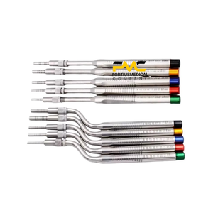 Ensemble de cinq instruments dentaires pour implants, comprenant un osteotome mandibulaire et un sinus lifter, pour une chirurgie implantaire avancée - Product Image 4