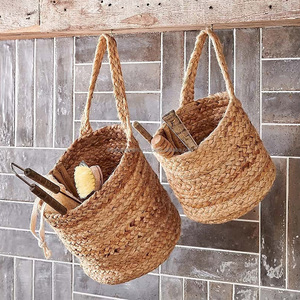 ตะกร้าแขวนผนังทำจากปอกระเจา3ชิ้นตะกร้าจัดระเบียบ3ชั้นเป็นมิตรต่อสิ่งแวดล้อม - Product Image 3