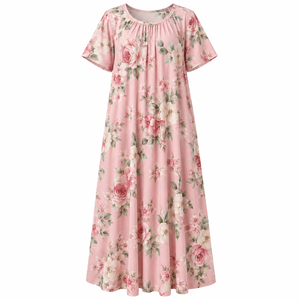 Vestido Mumu para Mujer al por Mayor, Personalizable, Ecológico, Lavable, de Alta Calidad, Tejido Transpirable, Estilo Casual, Color Liso Natural - Product Image 2