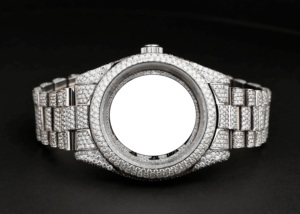 นาฬิกา RUDRA JEWELS หรูหรา สไตล์วินเทจ สแตนเลสสตีล ระบบอัตโนมัติ เครื่องจักรกลจากญี่ปุ่น 12 สปอร์ต ดีไซน์หรูหรา ประดับคริสตัลโมอิสซาไนต์ - Product Image 2