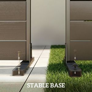 Schermo Privacy per Esterni in HDPE 47,2" L x 68,5" H, Recinzione Decorativa con Supporto Pieghevole, 6 Pannelli Marroni Tagliati al Laser in PS - Product Image 5