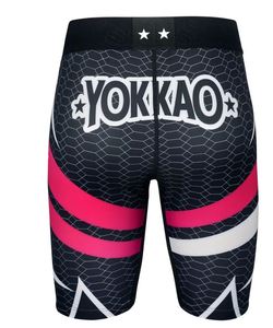 Shorts de compression noirs unisexes UFC pour adultes, coupe régulière, évacuation de l'humidité, Spandex/Polyester, équipement d'entraînement MMA, transfert par sublimation - Product Image 6