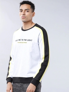 Sudadera Blanca de Cuello Redondo para Hombre, Corte Regular, Diseño con Letras Estampadas, Informal, Tejida, 100% Algodón, para Otoño - Product Image 2