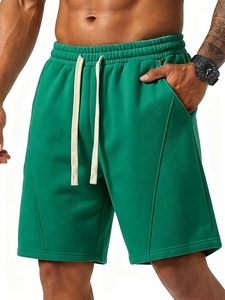 Pantalones Cortos Bermuda para Hombre, Color Verde, con Cordón, Tejido Transpirable, Bolsillos, Cintura Media, 100% Poliéster, Secado Rápido, Logotipo Trasero - Product Image 4