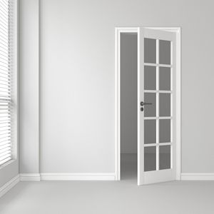 Porta in lastra interna 10-Lite con vetro trasparente elegante Design della porta interna - Product Image 3