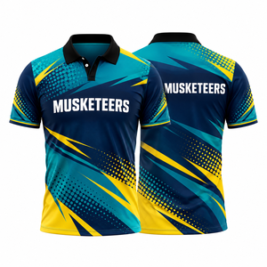 Nouveau design, maillots de cricket personnalisés imprimés, hauts de qualité supérieure, séchage rapide, vêtements d'équipe, entraînement, t-shirts de cricket légers - Product Image 4