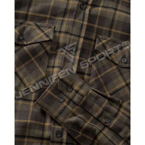 เสื้อเชิ้ตสไตล์วินเทจทรงหลวมโอเวอร์ไซส์ แขนยาว ผ้าฝ้ายแท้ 100% เนื้อนุ่ม ระบายอากาศได้ดี สตรีทแวร์ ย้อมสีด้วยเส้นด้าย ผ้าแฟลนเนล สไตล์มอเตอร์ไซค์ สำหรับผู้ชาย - Product Image 3