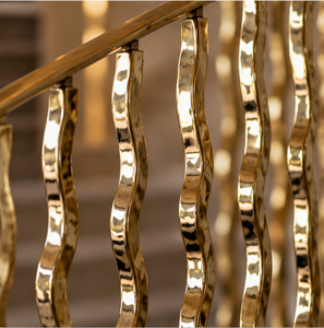 Rampe d'escalier en bronze sculpté en forme de vague pour hôtels de luxe, villas, escaliers et intérieurs architecturaux modernes - Product Image 2