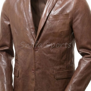 เสื้อโค้ทหนังผู้ชาย หรูหรา มีสไตล์ สำหรับฤดูหนาว หนา อุ่น ทนทาน แฟชั่นทันสมัย สตรีทแวร์ลำลอง เสื้อโค้ทหนัง - Product Image 3